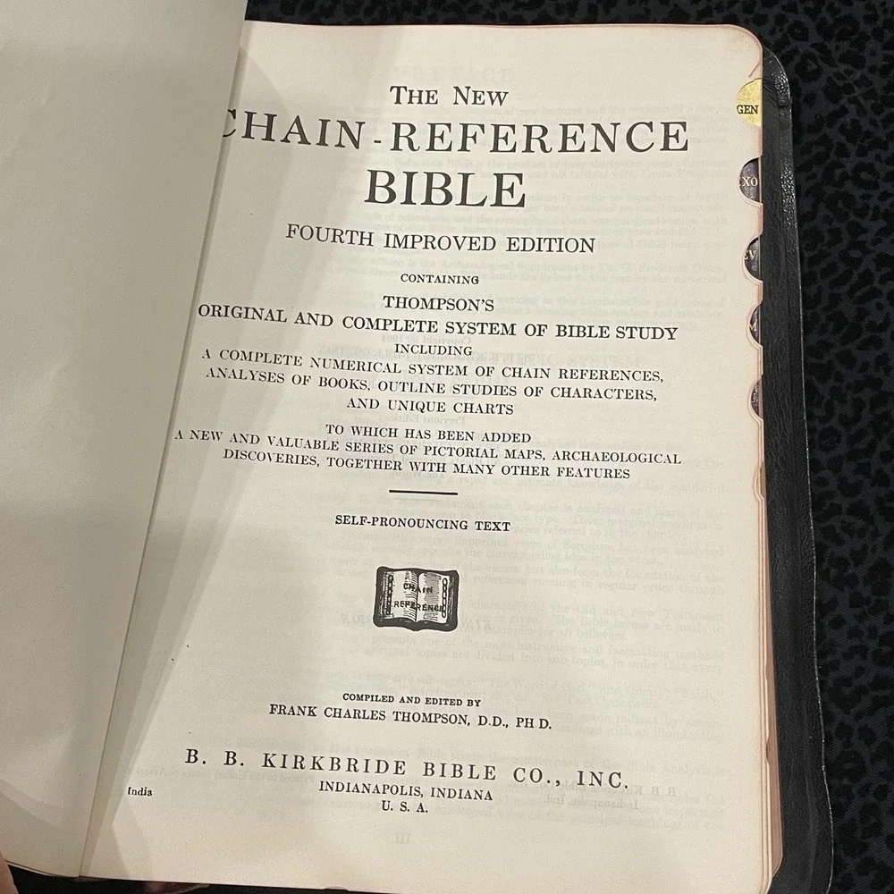 Thompson Chain Reference Bible KJV 1964 4th Improved Edition‎ Leather Case